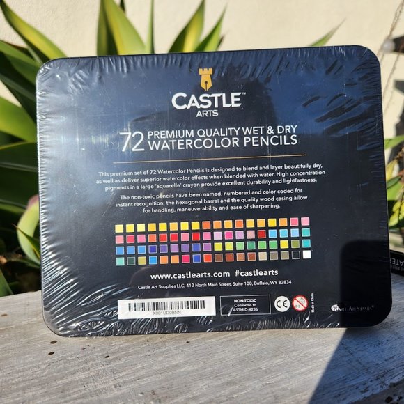 NEW CASTLE ARTS Art Supplies 72 Watercolor Pencils School Supplies Arts Crafts - Picture 2 of 9